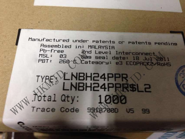 电源管理芯片 LNBH24PPR LNBH24 用于模拟和数字双卫星接收器