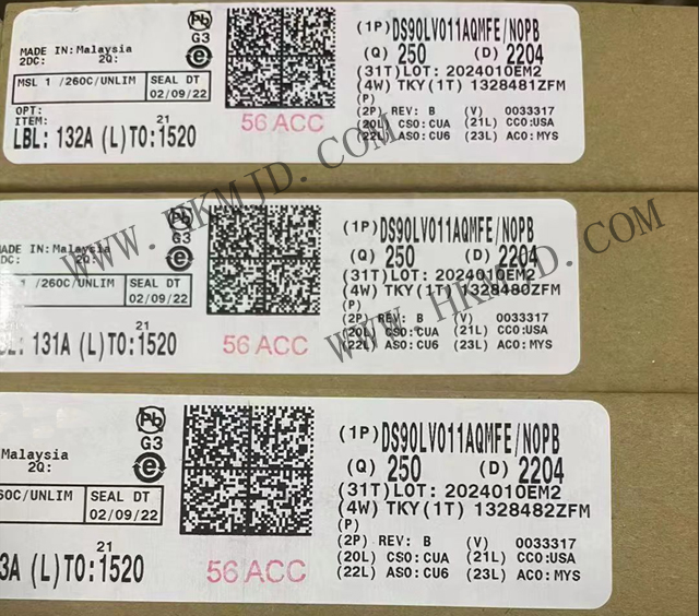 LVDS 接口IC DS90LV011AQMFE DS90LV011AQ 汽车LVDS差分驱动器