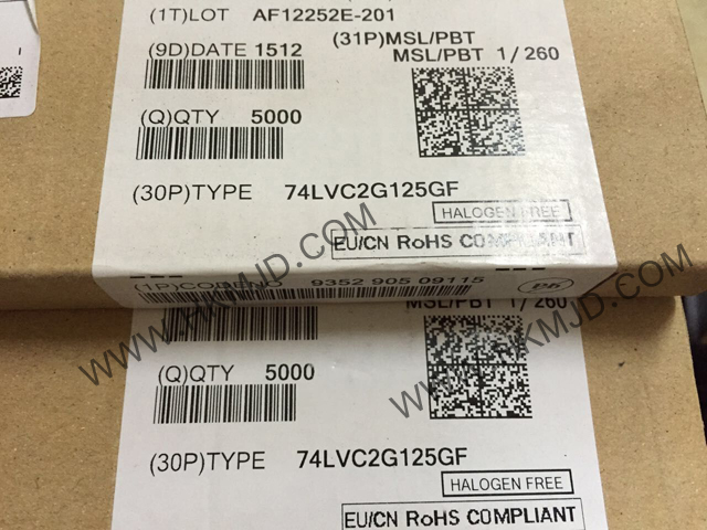供应集成电路 8-XFDFN 74LVC2G125GF 双总线缓冲器/线路驱动器；3态