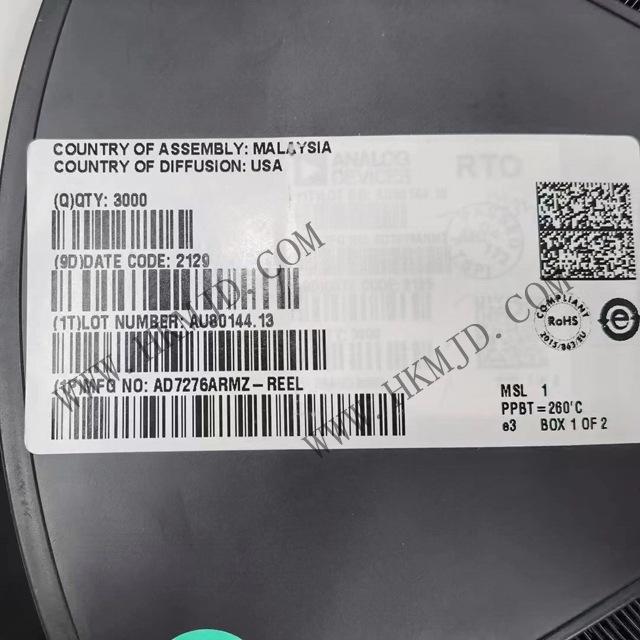 12位ADC AD7276ARMZ AD7276 模数转换器 00Bit 3MSPS SAR ADC I.C.