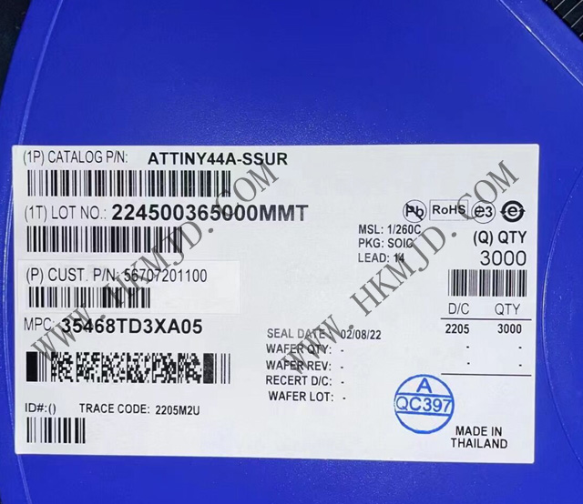 【出售汽车MCU】高性能 ATTINY44A-SSUR 低功耗AVR® 8位微控制器