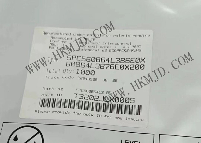 供应微控制器 SPC560B64L3B6E0X 用于汽车车身和网关应用的32位MCU