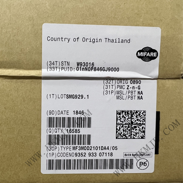 出售NXP射频IC MF3MOD2101DA4/05 RFID 应答器 IC 13.56MHz ISO 14443，MIFARE UART MOA4