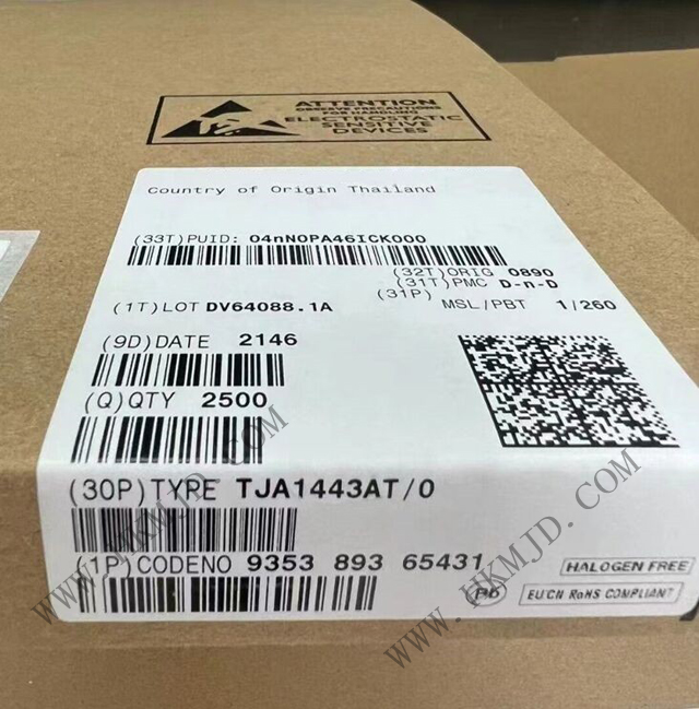 （分销NXP）CAN 接口IC TJA1443AT、TJA1443AT/0Z 带睡眠模式的高速 CAN 收发器