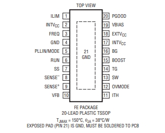 LINEAR(凌特) LTC3769EFE 60V、低 IQ、同步升压型转换器控制器