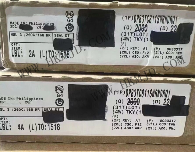 供应以太网IC DP83TC811SWRNDRQ1 低功耗 100BASE-T1 以太网PHY收发器