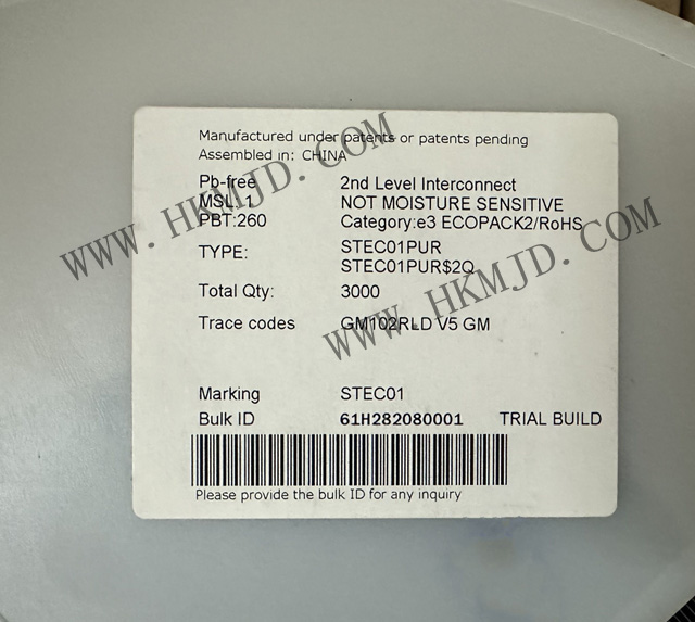 ST推出电源管理IC STEC01PUR 接地路径安全开关，带可编程定时器