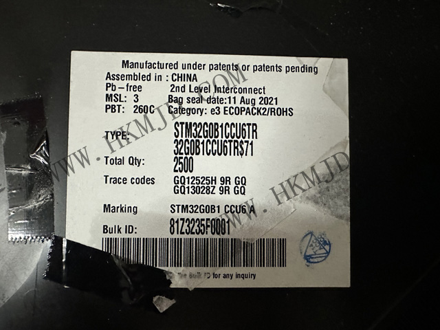 原装意法单片机 STM32G0B1CCU6TR 主流 Arm Cortex-M0+ 32 位 MCU
