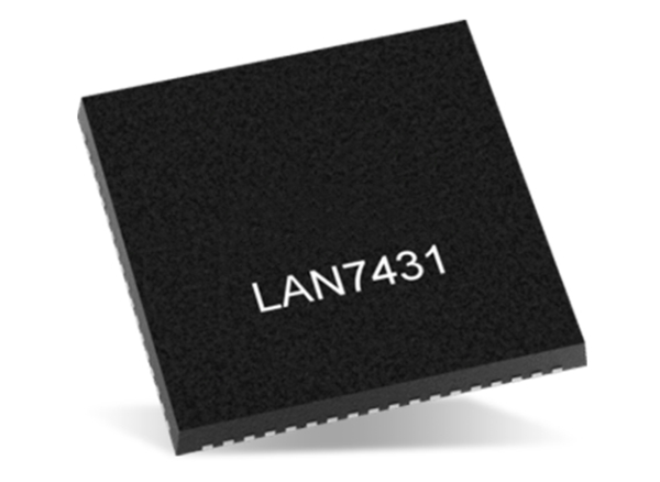 可提供4个LED，LAN7431-V/YXX PCIe 3.1转10/100/1000Mbps以太网桥接器