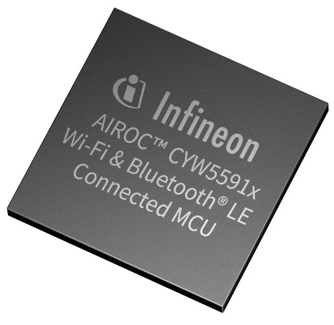 英飞凌推出功能强大的CYW5591x系列无线微控制器，扩展其AIROC™ Wi-Fi 6/6E产品组合