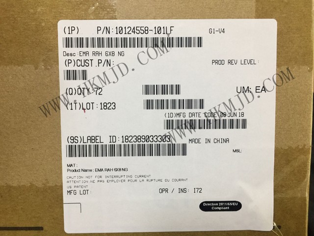 Amphenol FCI 10124558-101LF ExaMAX® 56Gb/s 高速背板连接器