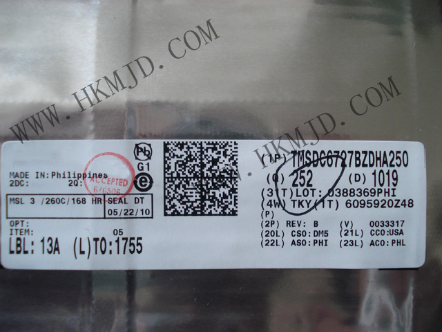 供应 TI TMSDC6727BZDHA250 350MHz 浮点数字信号处理器
