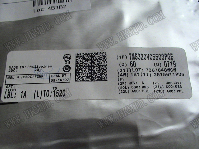 TMS320VC5503PGE 低功耗 C55x 定点 DSP - 高达 200MHz_全新供应_TI处理器