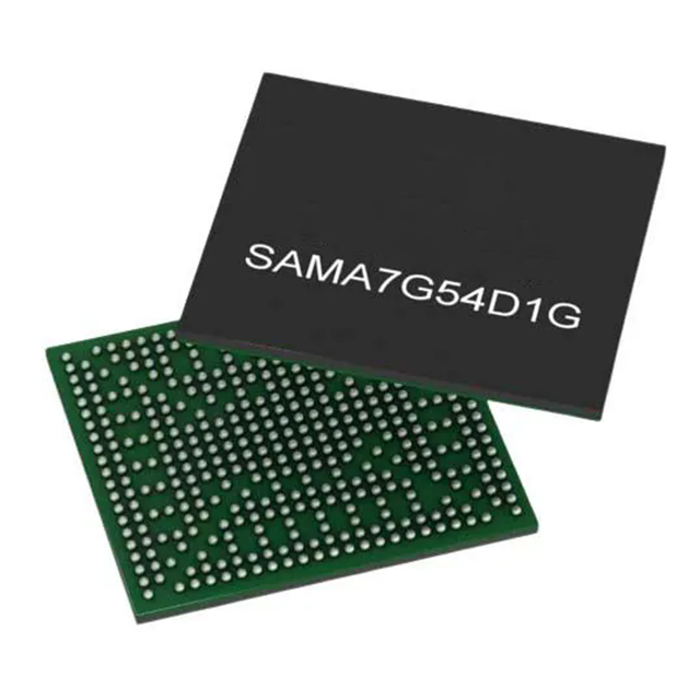 Microchip SAMA7G54D1GT-I/4UB ARM Cortex A7 微处理器 MPU，带 MIPI 摄像头和 1Gb 集成 DDR3L