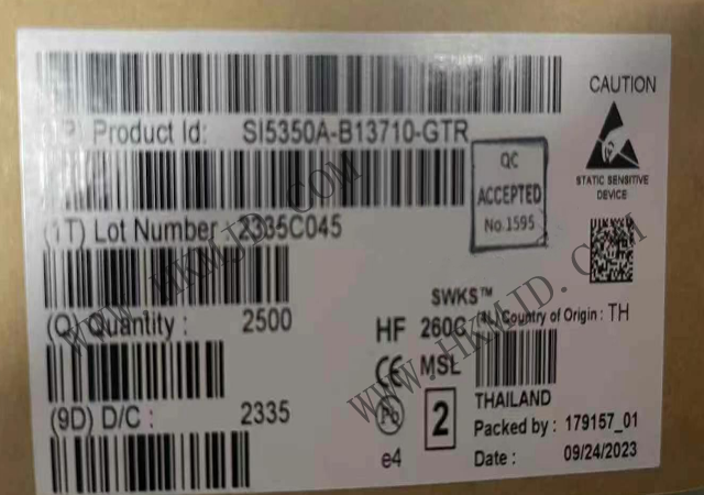 时钟发生器 SI5350A-B13710-GTR 生成任意频率的时钟信号，覆盖广泛的应用需求
