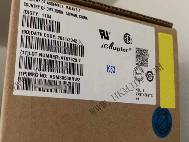 出售ADM3053BRWZ 一款隔离式控制器区域网络(CAN)物理层收发器