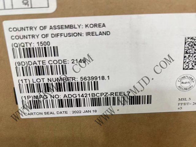 ADG1421BCPZ 采用 iCMOS 技术的双通道单刀单掷（SPST）开关 IC