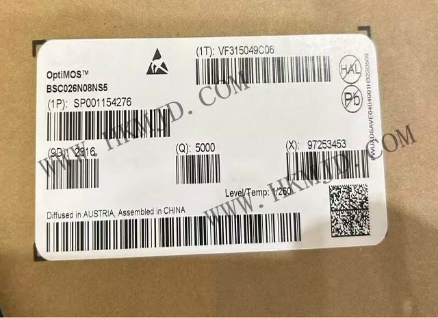 OptiMOS™ 5 功率晶体管，80V BSC026N08NS5 N 沟道功率 MOSFET