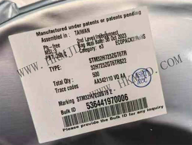 高性能：STM32H723ZGT6 微控制器 IC 32 位单核 550MHz 1MB 闪存 144-LQFP