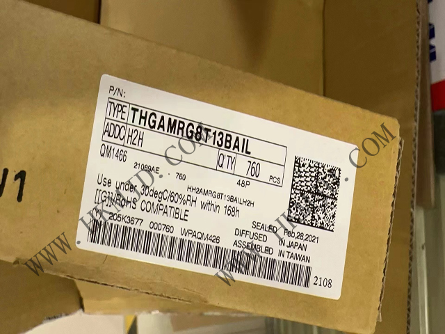 （供应）THGAMRG8T13BAIL 存储器 IC 32GB eMMC 5.1 3D BiCS