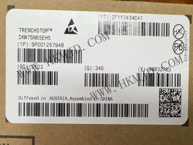 第五代高速系列 - IKW75N65EH5 - 高速 650 V 硬开关 IGBT TRENCHSTOP™ 5