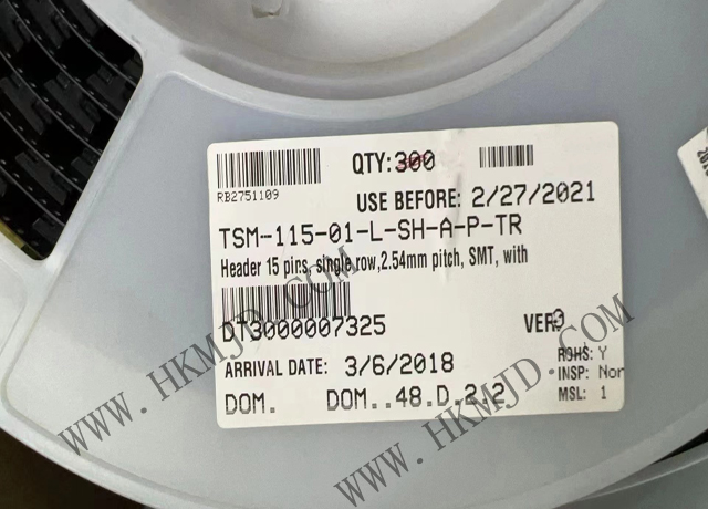 供应（Samtec）TSM-115-01-L-SH-A-P-TR 连接器 15POS 2.54MM