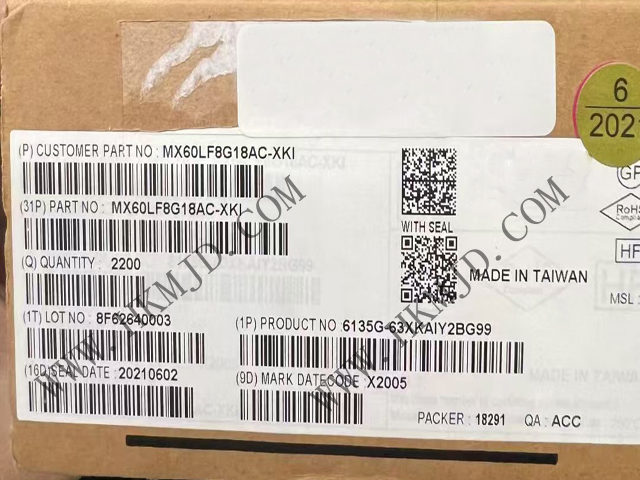 出售【MXIC】存储器 IC——MX60LF8G18AC-XKI 8Gbit SLC NAND 闪存存储器