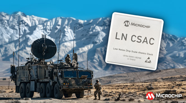 Microchip 推出下一代低噪声芯片级原子钟 SA65-LN