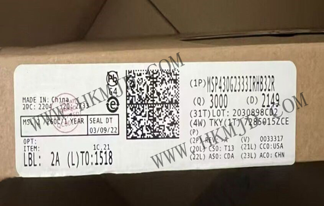 明佳达电子——【出售】MSP430G2333IRHB32R (TI) 16MHz，16位混合信号微控制器