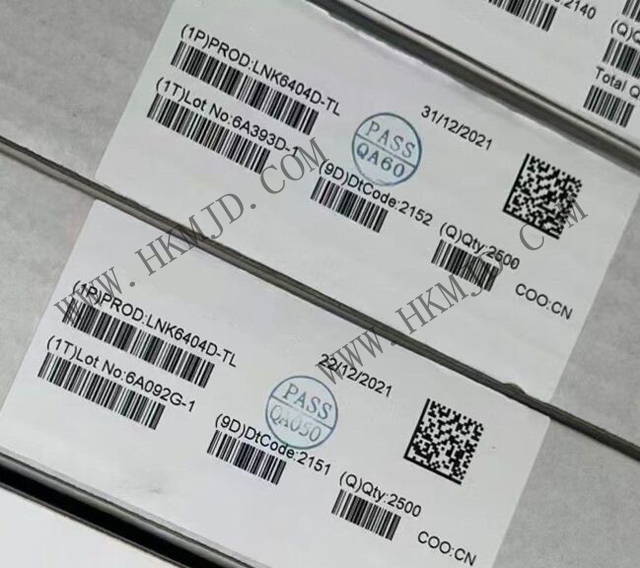 LNK6404D：适用于适配器和充电器的节能、精确的初级侧调节CV/CC切换器