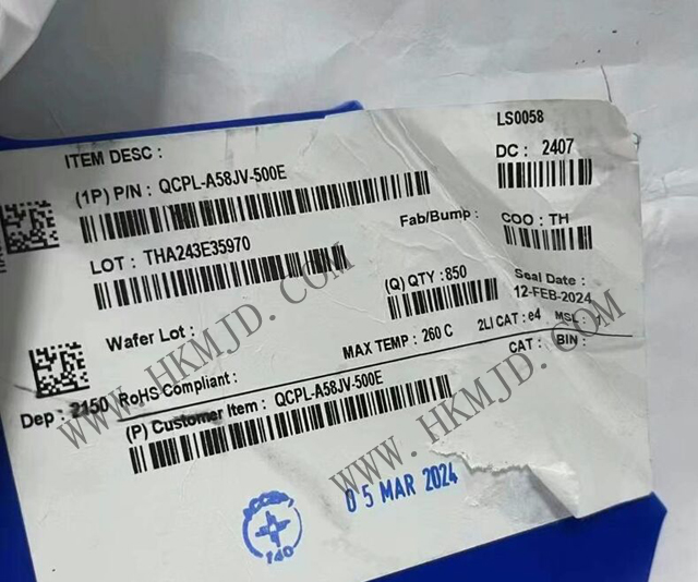 现货供应 QCPL-A58JV-500E：专为汽车应用设计的高压光电 MOSFET
