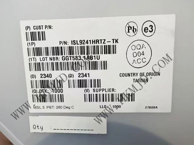 【供应】ISL9241HRTZ（Renesas）数字可配置降压-升压电池充电器IC