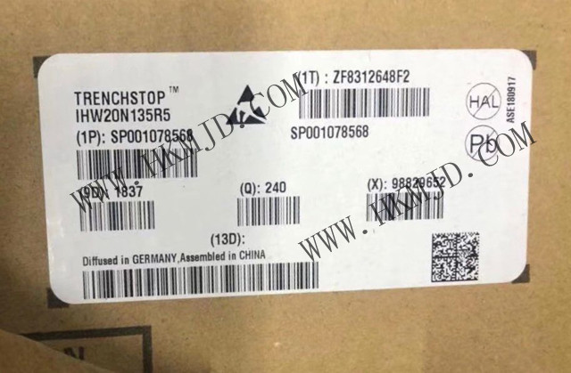 一款采用 TO247 封装的【IHW20N135R5】1350 V IGBT单片集成反向导通二极管