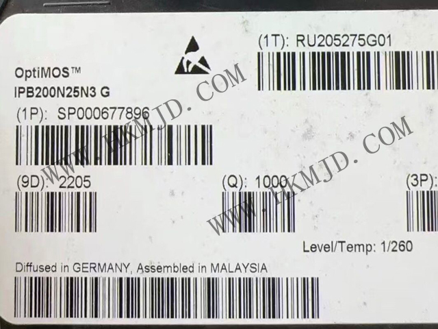 英飞凌 IPB200N25N3G —— N沟道功率MOSFET（OptiMOS™3 系列）