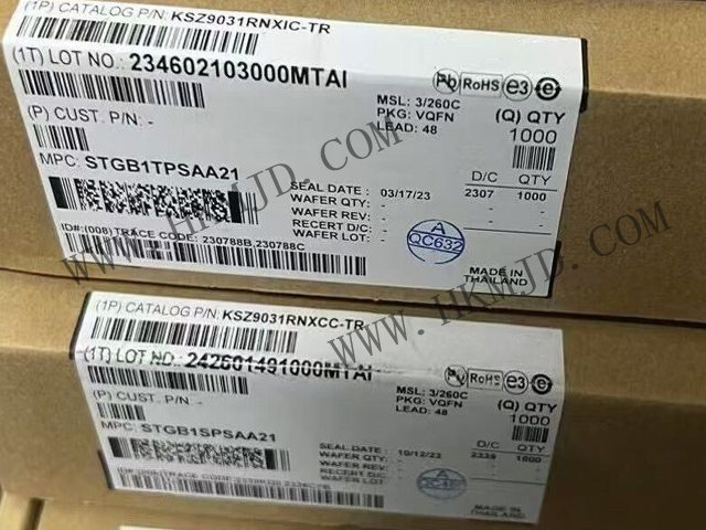 明佳达供求【Microchip】KSZ9031RNXIC 带 RGMII 接口的千兆位以太网收发器
