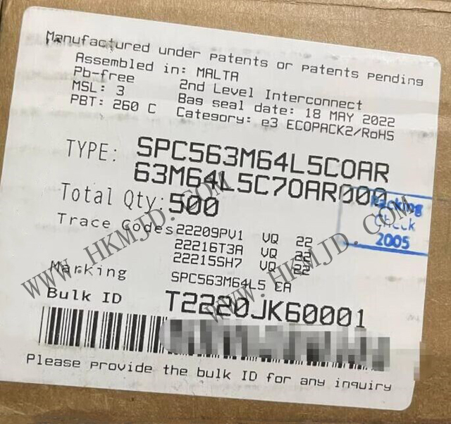 [供应芯片] SPC563M64L5COAR (ST) 32位单核 e200z3 SPC56 微控制器 IC