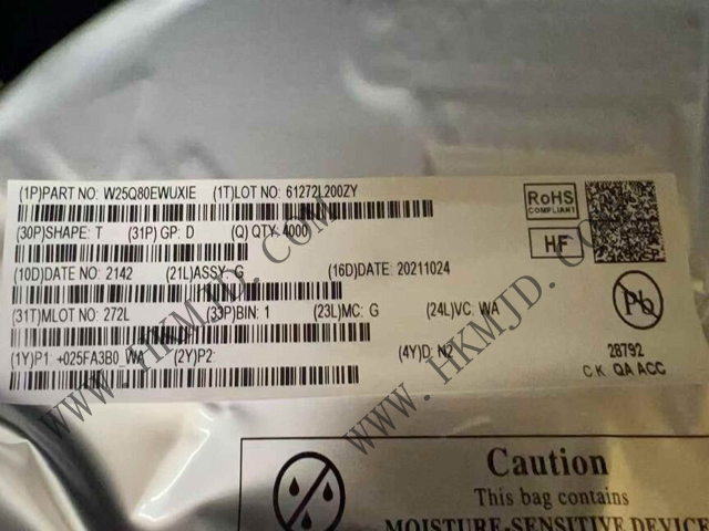原装正品 W25Q80EWUXIE（Winbond）一款高性能的 NOR 闪存芯片