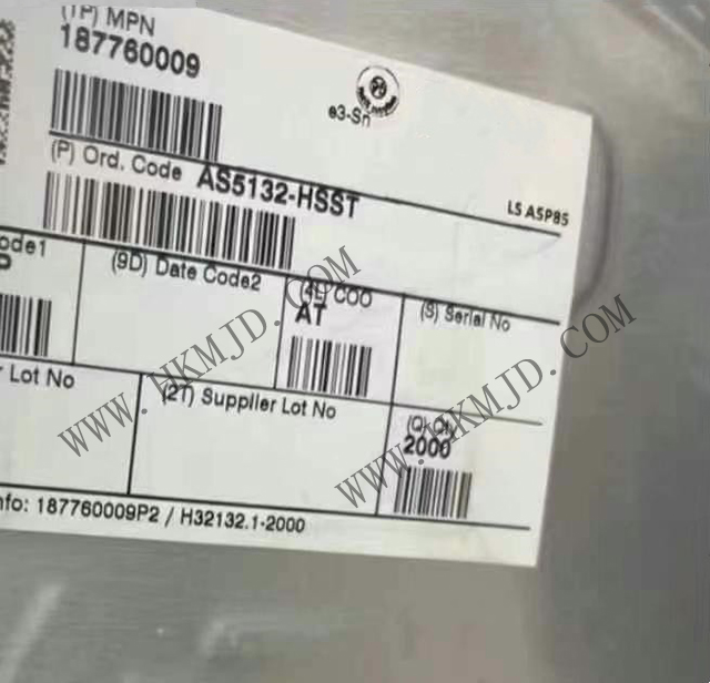 AMS AS5132-HSST 旋转编码器 360º 可编程高速磁性位置传感器