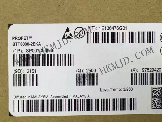 英飞凌 BTT6030-2EKA 32mΩ 4A 双通道智能高侧电源开关 IC