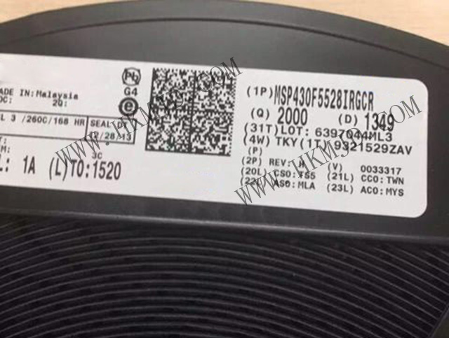 【TI 16位微控制器】MSP430F5528IRGCR：25MHz、128KB 闪存、8KB SRAM（MCU）