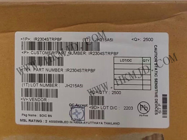 [出售] IR2304STRPBF（英飞凌）带击穿保护的半桥栅极驱动器 IC
