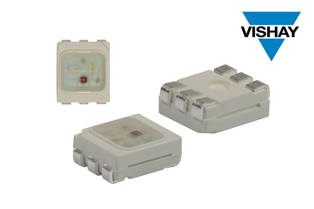 Vishay推出用于车内照明、RGB显示屏和背光的新款三色LED