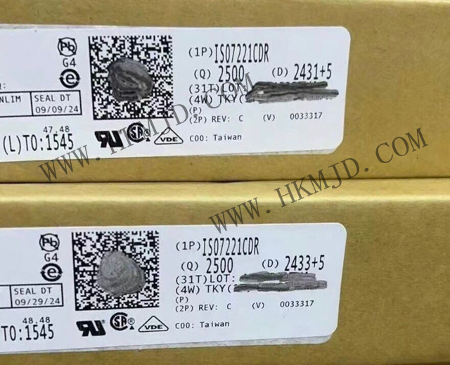 明佳达电子供应TI（ISO7221CDR）25Mbps双通道数字隔离器