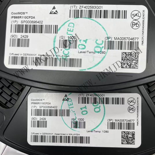 现货供应 IPB65R110CFDA —— Infineon 650 V 汽车级 N 沟道 CoolMOS™ CFDA MOSFET