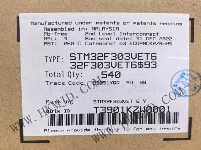 明佳达电子原装供应 STM32F303VET6——高性能 32位  ARM Cortex-M4 微控制器
