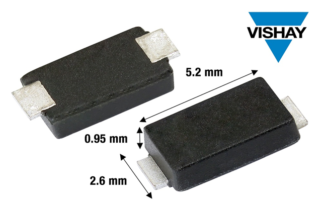 Vishay 推出全新第三代小尺寸 650 V和1200 V SiC肖特基二极管