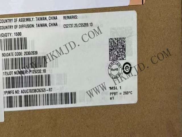 工业级ARM7 MCU！ADUC7023BCBZ62I高性能ARM7微控制器，集成12位ADC/DAC