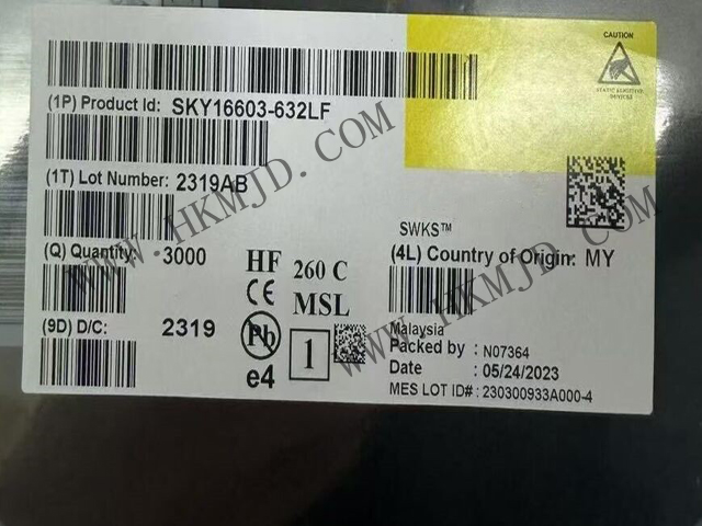 现货供应：Skyworks SKY16603-632LF 0.6-6GHz高线性度双PIN二极管限幅器