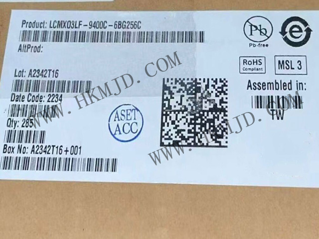 Lattice(莱迪斯) MachXO3 LCMXO3LF-9400C-6BG256C 嵌入式 FPGA - 现场可编程门阵列