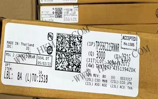 原装现货 (TI) TPS56C215RNNR 具有 D-CAP3 控制功能的同步 SWIFT™ 降压转换器